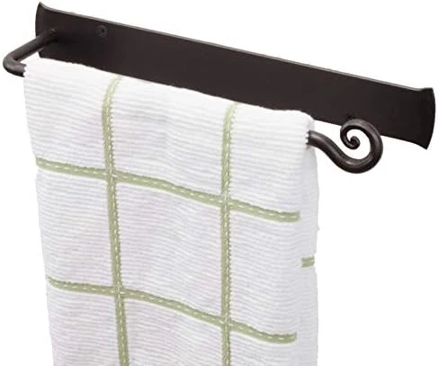 Small Black Hand Towel Holder For Bathroom - Handcrafted Farmhouse Wrought Iron Kitchen Towel Rack - Matte Hand Towel Bar Hanger For Home Or Office - 12" Wall Mounted Rack Fits 10" Towels 6 Small Black Hand Towel Holder For Bathroom - Handcrafted Farmhouse Wrought Iron Kitchen Towel Rack - Matte Hand Towel Bar Hanger For Home Or Office - 12" Wall Mounted Rack Fits 10" Towels - Image 6
