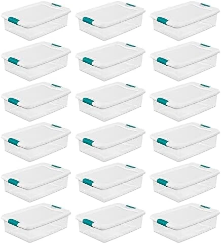 Sterilite 32-Quart Clear Stackable Latching Storage Box Container (24 Pack) 11 Sterilite 32-Quart Clear Stackable Latching Storage Box Container (24 Pack) - Image 11