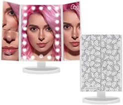 Mpressions Vanity Hello Kitty Trifold LED Mirror, Desk Mirror With Lights And Touch Sensor Dimmer, Lighted Makeup Mirror With Adjustable 2X And 3X Magnifying Mirror (White) 13 Mpressions Vanity Hello Kitty Trifold LED Mirror, Desk Mirror With Lights And Touch Sensor Dimmer, Lighted Makeup Mirror With Adjustable 2X And 3X Magnifying Mirror (White) -GENERIC Shop 41X31zTCCL. AC