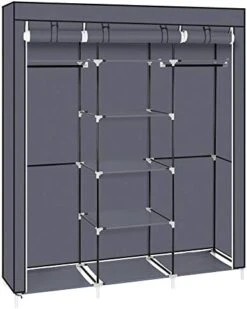 Knocbel 69" Tall Freestanding Closet Organzier Clothes Garment Rack With Storage Shelves & 2 Hanging Rods (Black) 17 Knocbel 69" Tall Freestanding Closet Organzier Clothes Garment Rack With Storage Shelves & 2 Hanging Rods (Black) -GENERIC Shop 41XqfgMQe9L. AC