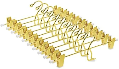 Amber Home 24 Pack Add-on Rose Gold Metal Pant Skirt Hangers, Multi Stackable Add On Copper Trouser Hangers For Slacks Jeans Boutique Clothing With Extra Strong Non-Slip Adjustable Clips (Copper, 24) 7 Amber Home 24 Pack Add-on Rose Gold Metal Pant Skirt Hangers, Multi Stackable Add On Copper Trouser Hangers For Slacks Jeans Boutique Clothing With Extra Strong Non-Slip Adjustable Clips (Copper, 24) - Image 7