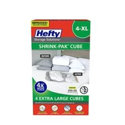 Hefty Shrink-Pak – 4 Extra Large Vacuum Seal Storage Bags – Space Saver Bags For Clothing, Pillows, Towels, Or Blankets, 4 X XL Cubes -GENERIC Shop 41YQh7d4DFL