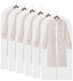 AIDBUCKS Garment Bags 6 Pieces Clothes Covers Protecting Dusts Lightweight Clear Full Zipper Suit Bags Long-Term Storage Jacket Coat Dress, White, 24x48" 19 AIDBUCKS Garment Bags 6 Pieces Clothes Covers Protecting Dusts Lightweight Clear Full Zipper Suit Bags Long-Term Storage Jacket Coat Dress, White, 24x48" -GENERIC Shop 41YRbitnXFL. AC