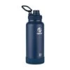 Takeya Actives Insulated Stainless Steel Water Bottle With Spout Lid, 32 Ounce, Midnight Blue