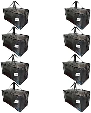 BAG-THAT! 6 Black Moving Bags Extra Large Heavy Duty Storage Bags Zippered Top Handles Wrap Bag Totes For Storage Packing Bags Moving Supplies Packing Supplies For Moving Moving Boxes Plastic Tote 9 BAG-THAT! 6 Black Moving Bags Extra Large Heavy Duty Storage Bags Zippered Top Handles Wrap Bag Totes For Storage Packing Bags Moving Supplies Packing Supplies For Moving Moving Boxes Plastic Tote - Image 9
