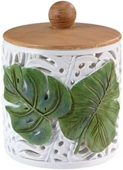 Avanti Linens - Covered Jar, Countertop Organizer, Leaf Inspired Home Decor (Viva Palm Collection), Green 13 Avanti Linens - Covered Jar, Countertop Organizer, Leaf Inspired Home Decor (Viva Palm Collection), Green -GENERIC Shop 41a83kQZ0L. AC 1