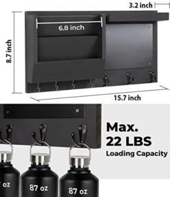 Ziivita Key Holder For Wall - Mail Holder Organizer Wall Mount With Shelf - Hanging Key Rack Hanger With Hooks Decorative For Home Letter Dog Leash Entryway Decor -GENERIC Shop 41aLpTJkGcL