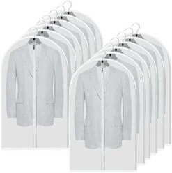 AIDBUCKS Garment Bags 6 Pieces Clothes Covers Protecting Dusts Lightweight Clear Full Zipper Suit Bags Long-Term Storage Jacket Coat Dress, White, 24x48" 18 AIDBUCKS Garment Bags 6 Pieces Clothes Covers Protecting Dusts Lightweight Clear Full Zipper Suit Bags Long-Term Storage Jacket Coat Dress, White, 24x48" -GENERIC Shop 41aUWU5REvL. AC