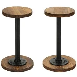 MyGift Rustic Burnt Wood Hat Holder Stand With Industrial Metal Pipe, Wig Rack Or Jewelry Display Riser, Set Of 2 11 MyGift Rustic Burnt Wood Hat Holder Stand With Industrial Metal Pipe, Wig Rack Or Jewelry Display Riser, Set Of 2 -GENERIC Shop 41aVtDzqe2L