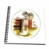3dRose Pretty Kate Greenaway Illustration Of A Girl With A Basket Of. - Drawing Books (db_356331_2)