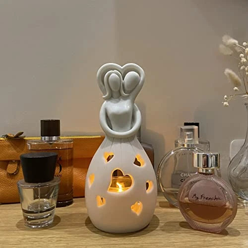 Anniversary, Wedding Gifts For Couple/Her - Infinity Heart Love Candle Holder Statue W/Flickering Led - Bridal Shower, Engagement, Registry Items, Bedroom Decor, Valentines Gifts For Wife - OakiWay 1 Anniversary, Wedding Gifts For Couple/Her - Infinity Heart Love Candle Holder Statue W/Flickering Led - Bridal Shower, Engagement, Registry Items, Bedroom Decor, Valentines Gifts For Wife - OakiWay