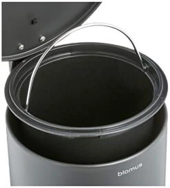 Blomus TUBO Pedal Bin Wastebasket 3L Magnet Charcoal -GENERIC Shop 41as7lqhXnL