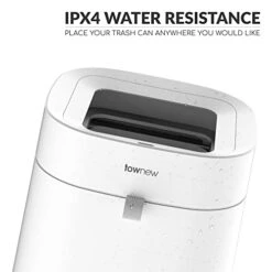 TOWNEW T Air Lite (T02B White) Auto Sealing & Self-Changing 4.4-Gallon Smart Trash Can With Open Top Barrel, Small -GENERIC Shop 41au77Gg5UL