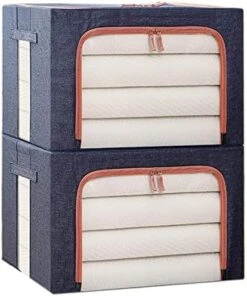 FLAHOLD 2 Pack Clothes Storage Bags, Foldable Linen Cloth Steel Frame Storage Box With Clear Window & Reinforced Handles For Bedding, Blankets, Pillows, Toys, Books(Grey, 24L, 2PCS) 19 FLAHOLD 2 Pack Clothes Storage Bags, Foldable Linen Cloth Steel Frame Storage Box With Clear Window & Reinforced Handles For Bedding, Blankets, Pillows, Toys, Books(Grey, 24L, 2PCS) -GENERIC Shop 41b54nZfyoL. AC 1