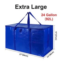 6 Pack Moving Bags Bag For Moving Boxes Packing Storage Heavy Duty Extra Large For Clothes Supplies With Zippers Wardrobe Dorm Room Essentials Totes Box With Lids Reusable Medium Blue Tote Out Essentials Adults Big -GENERIC Shop 41bWTFvd3hL