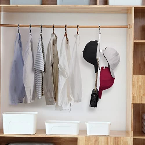 2 Pack Hat Rack For Baseball Caps, Purse Hanger For Closet,Handbag Organizer,Closet Organizers And Storage,Rotating Handbag Hat Hooking Storage Space Saver,Baseball Cap Holder, Keep Hat Cleaner 4 2 Pack Hat Rack For Baseball Caps, Purse Hanger For Closet,Handbag Organizer,Closet Organizers And Storage,Rotating Handbag Hat Hooking Storage Space Saver,Baseball Cap Holder, Keep Hat Cleaner - Image 4