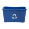 Rubbermaid Commercial Products, Recycling Bin/Box For Paper And Packaging, Stackable, 18 GAL, For Indoors/Outdoors/Garages/Homes/Commercial Facilities, Blue (FG571873BLUE)