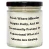 GENERIC Sarcasm Valet Scent Candle, Valet: Where Miracles Happen Daily, And We Occasionally, Special For Colleagues From Friends, Valet Gifts, Cheap Valet Gifts, Personalized Valet Gifts, Unique Valet Gifts,