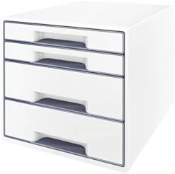 Leitz WOW Cube Storage Box With Drawers 4 Schubladen Metallic Ice Blue -GENERIC Shop 41ck OpWeAL. AC