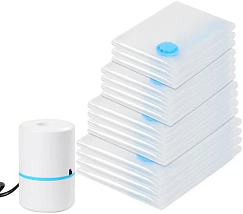 Vacuum Storage Bags With Electric Air Pump, 8 Pack Space Saver Bags (4 Jumbo/4 Large) Compression Storage Bags For Comforters And Blankets, Vacuum Sealer Bags For Clothes Storage, Silent Electric Pump 11 Vacuum Storage Bags With Electric Air Pump, 8 Pack Space Saver Bags (4 Jumbo/4 Large) Compression Storage Bags For Comforters And Blankets, Vacuum Sealer Bags For Clothes Storage, Silent Electric Pump - Image 11