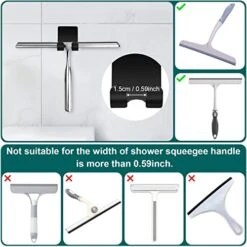 Adhesive Razor Hooks Black Self Adhesive Razor Holder Shower Hooks For Bathroom Heavy Duty Squeegee Hook Waterproof Hangers Stainless Steel Sticky Hooks For Squeegee Loofah - 4 Packs -GENERIC Shop 41dkgNZsK9L