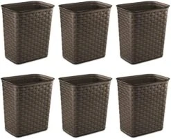Sterilite 10538006 10 Gallon Rectangular Wastebasket, White, 6-Pack -GENERIC Shop 41dv6SBmLaL. AC
