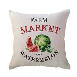 ULOVE LOVE YOURSELF Farm Fresh Watermelon Throw Pillow Covers Summer Farmhouse Decorative Cushion Cover Home Pillowcases 18×18 Inches,2Pack For Couch/Sofa -GENERIC Shop 41e1nKCOosL