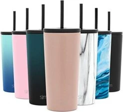 Simple Modern Insulated Tumbler With Lid And Straw | Iced Coffee Cup Reusable Stainless Steel Water Bottle Travel Mug | Gifts For Women Men Her Him | Classic Collection | 20oz | Sweet Taffy -GENERIC Shop 41ehm5VIqTL. AC