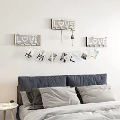 SHYFOY Mirrored Key Holder For Wall Decorative Love Letter Sign Plaque Key Hanger For Wall Decor, Glitter Key Rack Wall Hanger With 4 Crystal Hooks For Entryway Front Door Key Hanging -GENERIC Shop 41et3iBxE7L