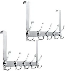 WEBI Over The Door Hook Door Hanger Hook Rack With 5 Tri Hooks For Hanging Coats, Over The Door Towel Rack Towel Hanger Door Coat Hanger Over Door Coat Rack For Bathroom,Behind Back Of Door,White -GENERIC Shop 41ewGDuhSL. AC