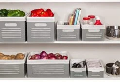 2 Pack Gray Bathroom Decor Box Toilet Tank Basket Topper - Wood Bathroom Baskets - Back Of Toilet Storage Basket For Toilet Paper Storage, Lined With Soft Linen Fabric - Countertop Organizer -GENERIC Shop 41fCPXJLZ8L