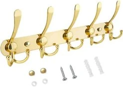 TICONN Wall Mounted Coat Rack, Five Heavy Duty Tri Hooks All Metal Construction For Jacket Coat Hat In Mudroom Entryway (Matte Black, 2-Pack) -GENERIC Shop 41fLLVE844L. AC