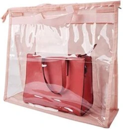 Vercord Clear PVC Handbag Dust-Free Cover Moistureproof Purse Storage Bag Organizer With Handle Zipper Space-Save Holder For Closet Beige XXL 28 Vercord Clear PVC Handbag Dust-Free Cover Moistureproof Purse Storage Bag Organizer With Handle Zipper Space-Save Holder For Closet Beige XXL -GENERIC Shop 41fN6vt5FL. AC 1