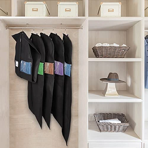 Zilink Garment Bag Suit Bags For Storage And Travel 43"/50" Suit Cover For Closet With ID Card Holder For Suit T-Shirt Coat Jacket Dresses (Set Of 5) 5 Zilink Garment Bag Suit Bags For Storage And Travel 43"/50" Suit Cover For Closet With ID Card Holder For Suit T-Shirt Coat Jacket Dresses (Set Of 5) - Image 5