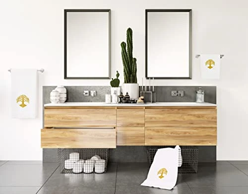 - Luxury Embroidered Turkish Cotton 3 Piece Towel Set - 1 Bath Towel, 1 Hand Towel, 1 Washcloth For Bathroom, College Dorm, Kitchen, Shower, Pool, Hotel, Gym & Spa 4 - Luxury Embroidered Turkish Cotton 3 Piece Towel Set - 1 Bath Towel, 1 Hand Towel, 1 Washcloth For Bathroom, College Dorm, Kitchen, Shower, Pool, Hotel, Gym & Spa - Image 4