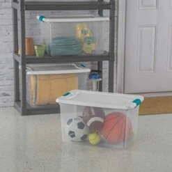 Sterilite 64 Qt./61 L Latching Box Clears, Quart, White, 6 Count -GENERIC Shop 41g25K4fHKL