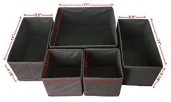 Sodynee® Foldable Cloth Storage Box Closet Dresser Drawer Organizer Cube Basket Bins Containers Divider With Drawers For Underwear, Bras, Socks, Ties, Scarves, 6 Pack, Black 8 Sodynee® Foldable Cloth Storage Box Closet Dresser Drawer Organizer Cube Basket Bins Containers Divider With Drawers For Underwear, Bras, Socks, Ties, Scarves, 6 Pack, Black -GENERIC Shop 41g69GODc0L