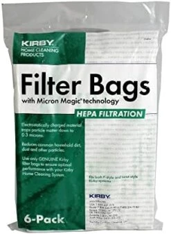 Kirby 204814 Micron Magic HEPA Filter Plus Bags, 6, White Vacuum Bags… (6 Pack Filter Bags) -GENERIC Shop 41gfSkxEL. AC