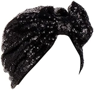 Women Muslim Turban Hat Bow Tie Sequins Bonnet Head Scarf Cap Cancer Chemo Pre Tied Headwraps Hats (Multicolor, One Size) 13 Women Muslim Turban Hat Bow Tie Sequins Bonnet Head Scarf Cap Cancer Chemo Pre Tied Headwraps Hats (Multicolor, One Size) - Image 13
