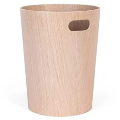 Kazai. Real Wood Waste Paper Bin Börje | Modern Wooden Paper Basket For Office, Kids' Room, Bedroom And More | 9 Liters | Birch -GENERIC Shop 41hkLAC0hEL