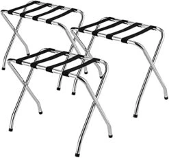 BETTARY Chrome Luggage Rack For Guest Room, Folding Metal Bag Suitcase Holder With Nylon Straps, Luggage Stand Ideal For Home Bedroom Guest Room Hotel, No Assembly Required (1) 14 BETTARY Chrome Luggage Rack For Guest Room, Folding Metal Bag Suitcase Holder With Nylon Straps, Luggage Stand Ideal For Home Bedroom Guest Room Hotel, No Assembly Required (1) -GENERIC Shop 41hoSfjVYWS. AC