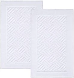 Luxury Bath Mat Towels - 2 Pieces Cotton Absorbent Hotel Spa Shower Floor Towel Set For Bathroom Rug Pad, 20 X 32 Inches White -GENERIC Shop 41i9La8OopL. AC