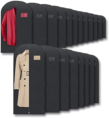 Plixio 40" Black Garment Bags Suit Bag For Travel & Clothing Storage Of Dresses, Shirts, Fur Coats, Jackets & Dance Costumes - Hanging Suit Cover For Men & Women Closet Storage Garment Protector 7 Plixio 40" Black Garment Bags Suit Bag For Travel & Clothing Storage Of Dresses, Shirts, Fur Coats, Jackets & Dance Costumes - Hanging Suit Cover For Men & Women Closet Storage Garment Protector - Image 7