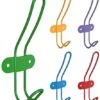 Tibres - Kids Wall Coat Hooks For Girls And Boys For Jackets Clothes Backpacks Robes And Towels - Children Colorful Wall Mounted Hanger Hooks Rack For Use In Nursery Bedroom And Bathroom - Set Of 5