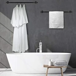 Neala Industrial Pipe Clothing Rack Set 31.5 Inches Black Iron Garment Rack 2 Pack Multifunction Hanging Clothing Rod For Storage Retail Display Wall Or Ceiling Mount In Bathroom Bedroom And Balcony -GENERIC Shop 41j3OZHpR0L