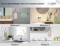 Matte Black Towel Ring - Wrought Iron Swirl Towel Ring For Bathroom - Decorative Hand Towel Holder For Kitchen - Farmhouse Decor Black Bathroom Accessories -GENERIC Shop 41j5IlKbqWL