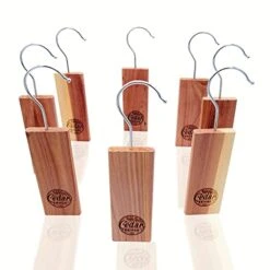 Cedar Hang-Ups - 8 Pack - Cedar Sense - Made In The U.S.A. - Cedar Blocks For Clothes Storage - Cedar For Closets And Drawers - Long Lasting Cedar Scent