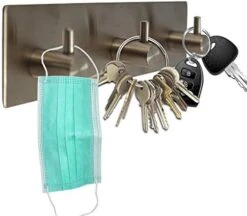 Key Hooks For Wall, Key Holder For Wall Decorative With 3 Key Hooks, Coat Hanger, Purse Hanger, Towel Hook, Easy Mount Key Hangers For Wall, Entryway, Bathroom, Living Room, Kitchen (Gold Finish) -GENERIC Shop 41kAv61Th4L. AC