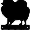 The Metal Peddler Pomeranian Dog - Key Holder For Wall - Small 6 Inch Wide - Made In USA; Gift For Dog Lovers