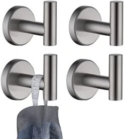 JQK Black Bathroom Towel Hook, Coat Robe Clothes Hook For Bathroom Kitchen Garage Wall Mounted (2 Pack), 304 Stainless Steel Matte Black, TH100-PB-P2 -GENERIC Shop 41ktjSq04dL. AC